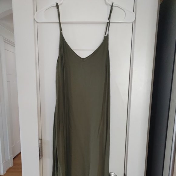 Green Slip Dress - Picture 1 of 3